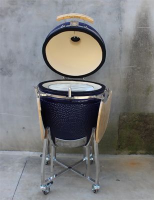 Marineblauer 22-Zoll-Kamado-Grill, hochgradig gebrannte Widerstandskeramik