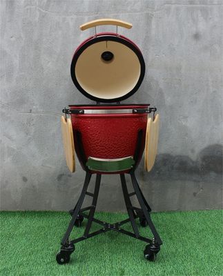 Küchenutensilien Holzkohlegrill aus Keramik, 44 cm, 17 Zoll, königsrote Farbe