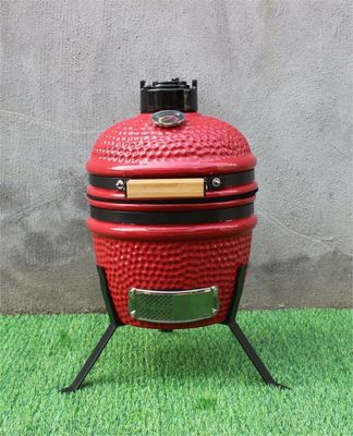 Keramik 13-Zoll-Kamado-Grill für den Außenbereich, rote Farbe, 33 cm