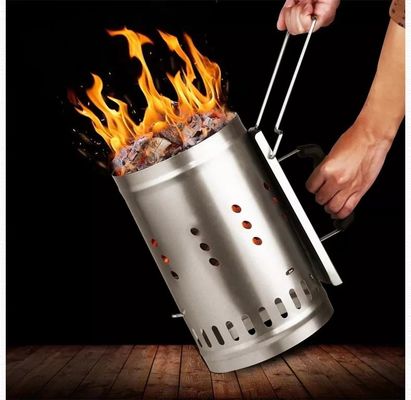 Grill-Holzkohle-Anzünder-Küchengeschirr aus verzinktem Stahl