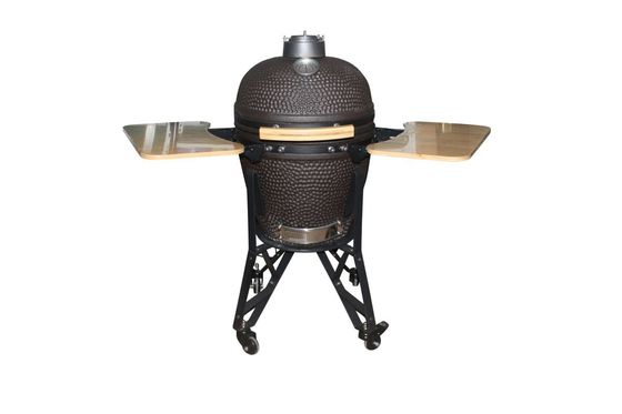 20-Zoll-Kamado-Grill für den Außenbereich, Holzkohle, mattschwarze Farbe, 50 cm, Geschirr