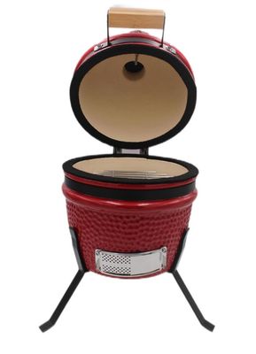 Outdoor-Holzkohle 13-Zoll-Kamado-Grill, rote Farbe, 32 cm