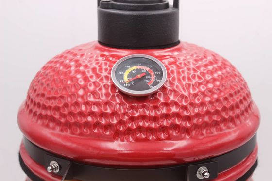 Outdoor-Holzkohle 13-Zoll-Kamado-Grill, rote Farbe, 32 cm