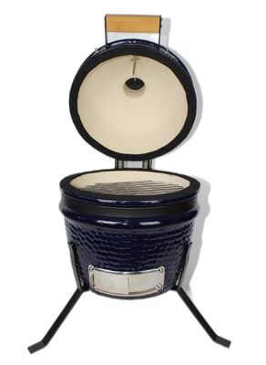 Kamado-Grill aus Keramik, 13 Zoll, Holzkohle, Marineblau, 32 cm