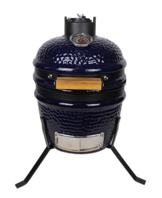 Kamado-Grill aus Keramik, 13 Zoll, Holzkohle, Marineblau, 32 cm