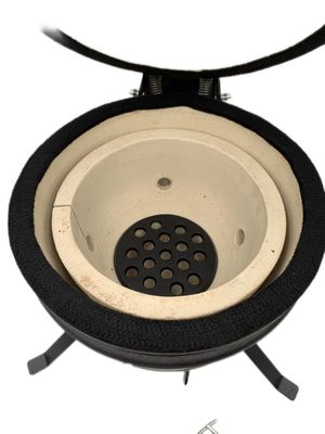 Mattschwarzer 13-Zoll-Kamado-Grill 32 cm Keramik für den Außenbereich