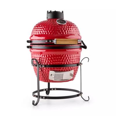 13 Zoll 32 cm Holzkohlegrill Keramikgrill Outdoor Schwarz
