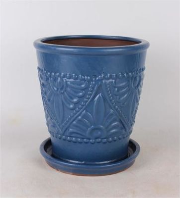 Untertasse, glasierte Keramik-Töpfe für den Innenbereich, 6 Zoll und 8 Zoll