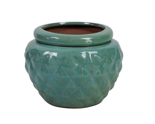 6,5 Zoll selbstbewässernder glasierter Keramiktopf für Pflanzen 16,5 x 12,5 cm