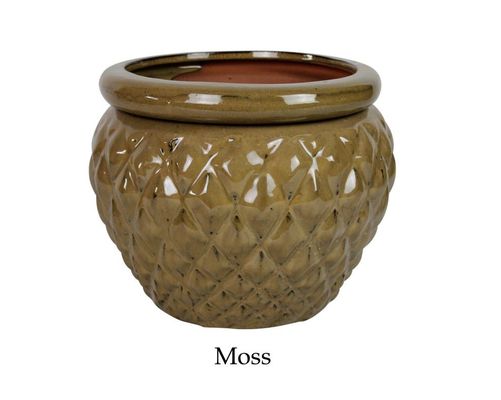 6,5 Zoll selbstbewässernder glasierter Keramiktopf für Pflanzen 16,5 x 12,5 cm