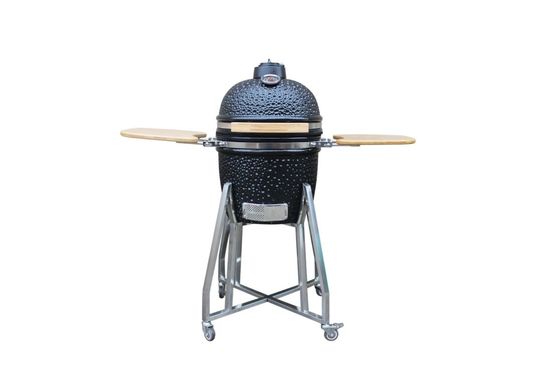 Glänzende schwarze Farbe 39 cm 15 Zoll Kamado Grill Holzkohle Geschirr