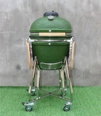 Grüne Farbe 48 cm Kamado 18 Zoll Grill Geschirr schwarz beschichtetes Eisen