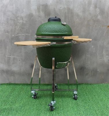 Holzkohle-Keramik-18-Zoll-Kamado-Grill, grüne Farbe, 48 cm