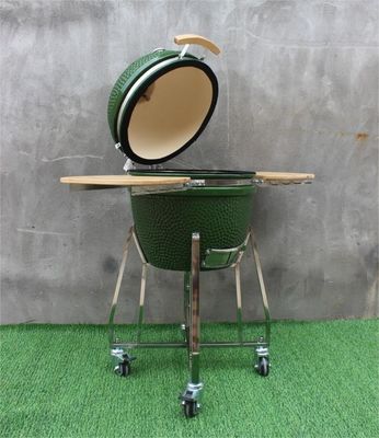Grüne Farbe 48 cm Kamado 18 Zoll Grill Geschirr schwarz beschichtetes Eisen