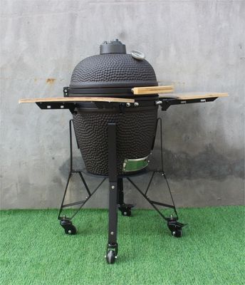 20-Zoll-Keramik-Holzkohlegrill, mattschwarze Farbe, 51 cm, für den Außenbereich