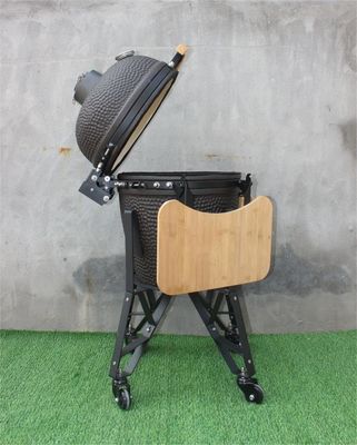 20-Zoll-Keramik-Barbecue-Grill im Freien, mattschwarze Farbe, 51 cm