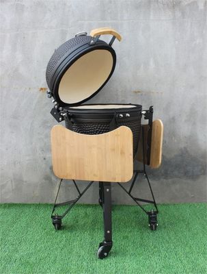 20-Zoll-Keramik-Kamado-Grill für den Außenbereich, mattschwarze Farbe, 51 cm