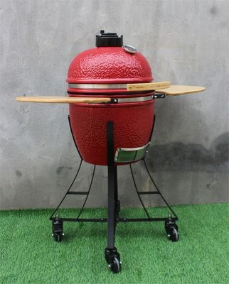 44 cm Keramikgrill Royal Red Farbe 17 Zoll Räuchern Backen Grillen Anbraten