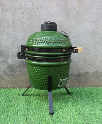 Grüner 13-Zoll-Keramik-Holzkohlekocher für den Außenbereich, 33 cm