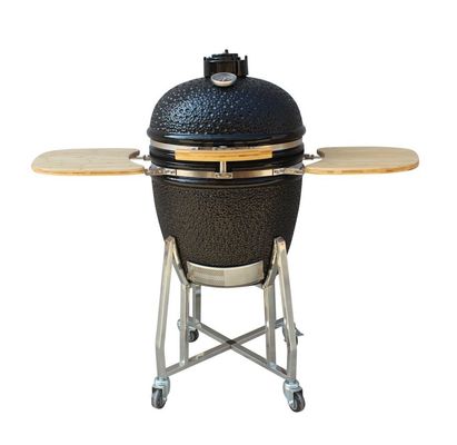 Holzkohle im Freien 22 Zoll Kamado-Grill-hohes Maß Feuerfestigkeits-glänzendes Schwarzes