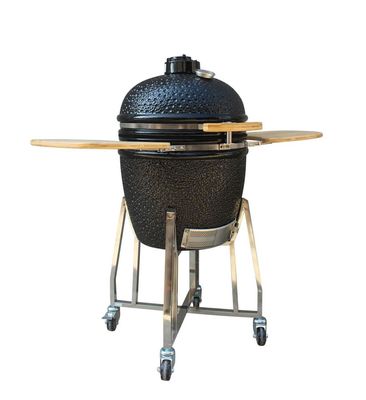 Holzkohle im Freien keramisches Kamado grillen ein 22 Zoll-Schwarz-Farbedelstahl