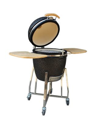 Holzkohle im Freien 22 Zoll Kamado-Grill-hohes Maß Feuerfestigkeits-glänzendes Schwarzes