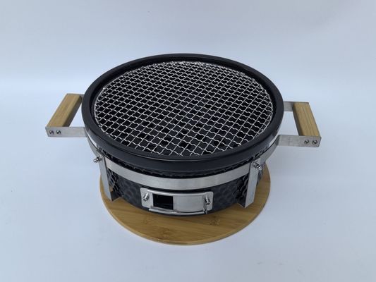 Keramikkohle Grill Hibachi Grill rund in schwarzer Farbe